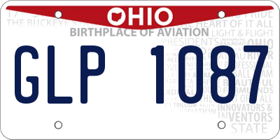 OH license plate GLP1087