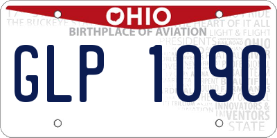 OH license plate GLP1090