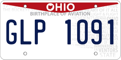 OH license plate GLP1091