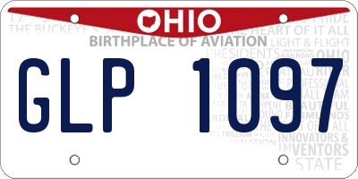 OH license plate GLP1097