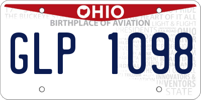 OH license plate GLP1098