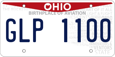 OH license plate GLP1100