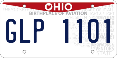OH license plate GLP1101