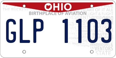 OH license plate GLP1103