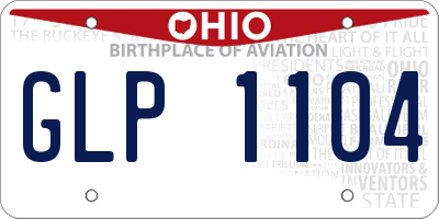 OH license plate GLP1104