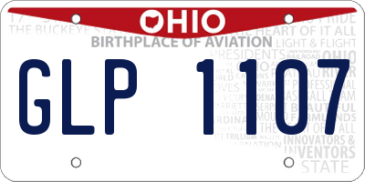 OH license plate GLP1107