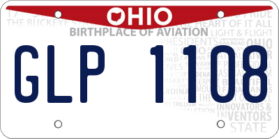 OH license plate GLP1108