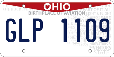 OH license plate GLP1109