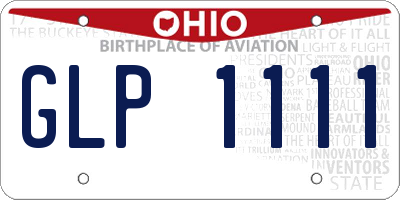 OH license plate GLP1111