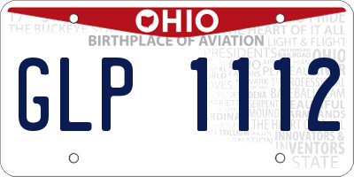 OH license plate GLP1112