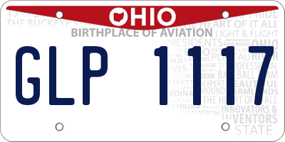 OH license plate GLP1117