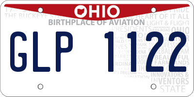 OH license plate GLP1122