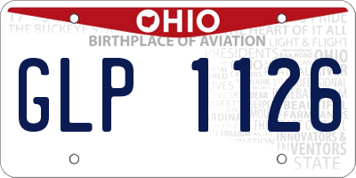 OH license plate GLP1126