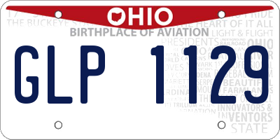 OH license plate GLP1129