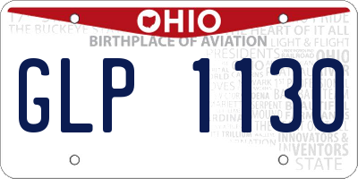 OH license plate GLP1130