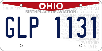 OH license plate GLP1131