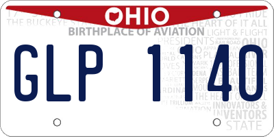 OH license plate GLP1140