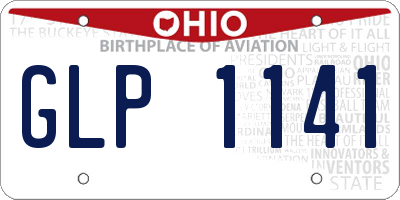 OH license plate GLP1141