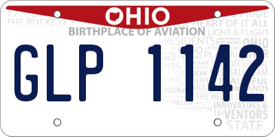 OH license plate GLP1142