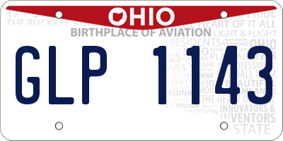 OH license plate GLP1143