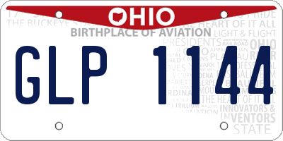OH license plate GLP1144