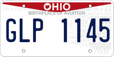 OH license plate GLP1145