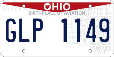 OH license plate GLP1149