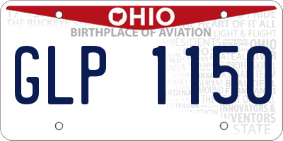 OH license plate GLP1150