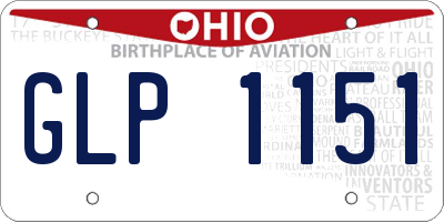 OH license plate GLP1151