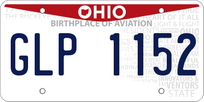 OH license plate GLP1152