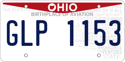 OH license plate GLP1153