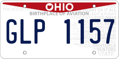 OH license plate GLP1157