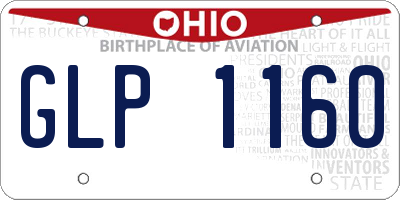 OH license plate GLP1160