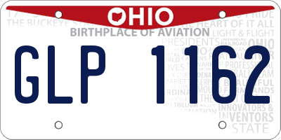 OH license plate GLP1162