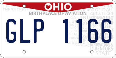 OH license plate GLP1166