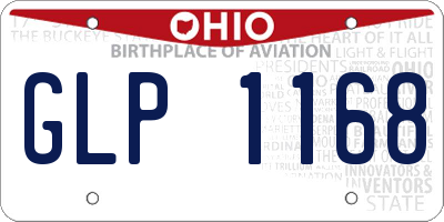 OH license plate GLP1168