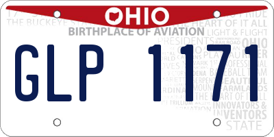 OH license plate GLP1171