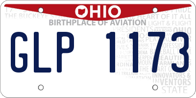 OH license plate GLP1173