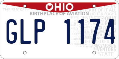 OH license plate GLP1174