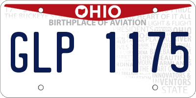 OH license plate GLP1175