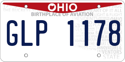 OH license plate GLP1178
