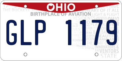 OH license plate GLP1179