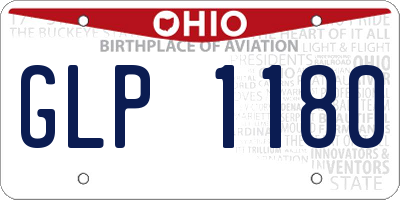 OH license plate GLP1180