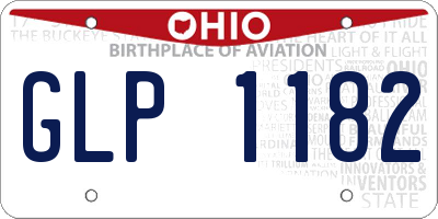 OH license plate GLP1182