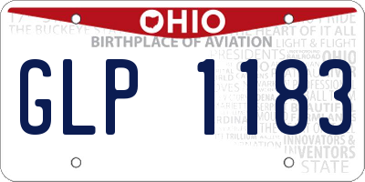OH license plate GLP1183