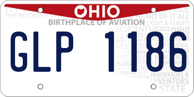 OH license plate GLP1186