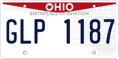 OH license plate GLP1187