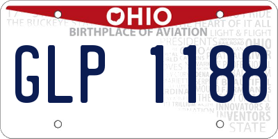OH license plate GLP1188