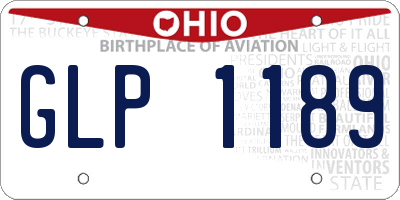 OH license plate GLP1189