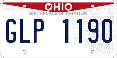 OH license plate GLP1190